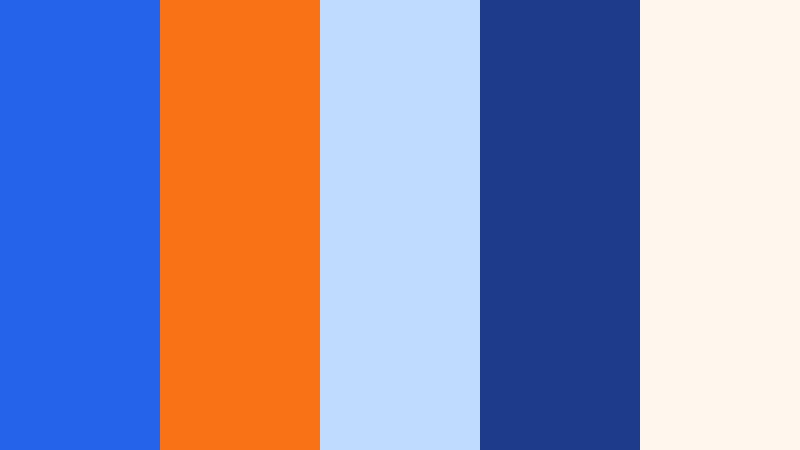 daylight console royal blue and orange electronics store color color palette with hex codes