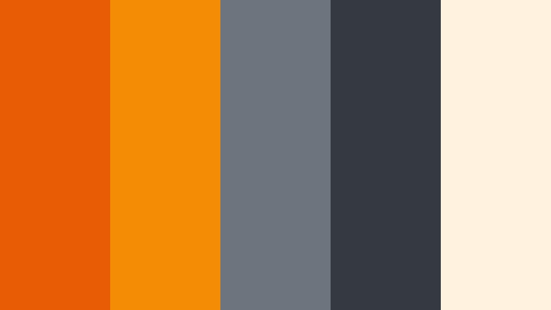 deadline ember orange and slate project management app color color palette with hex codes