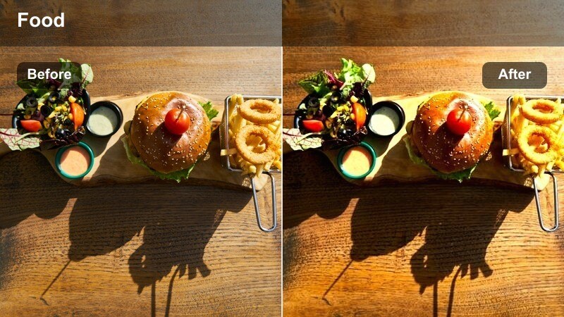 Elegant fine dining room with dark wood and moody, cinematic color grading