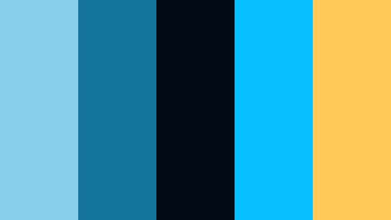 deep current focus arctic blue color palette with hex codes
