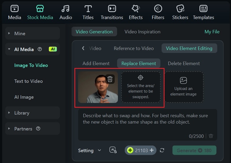 upload base clip in filmora