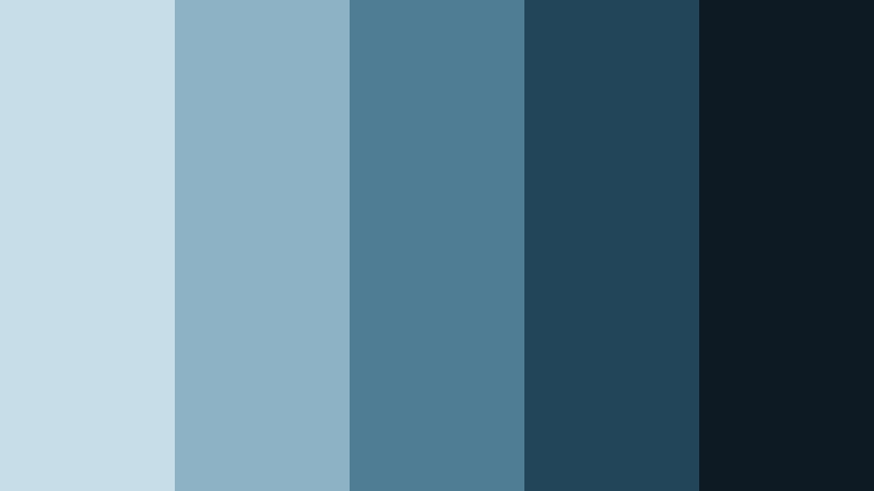 deep fjord thriller cool glacier blue color palette with hex codes