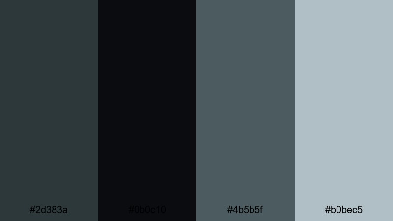 deep orbit drama outer space color palette with hex codes