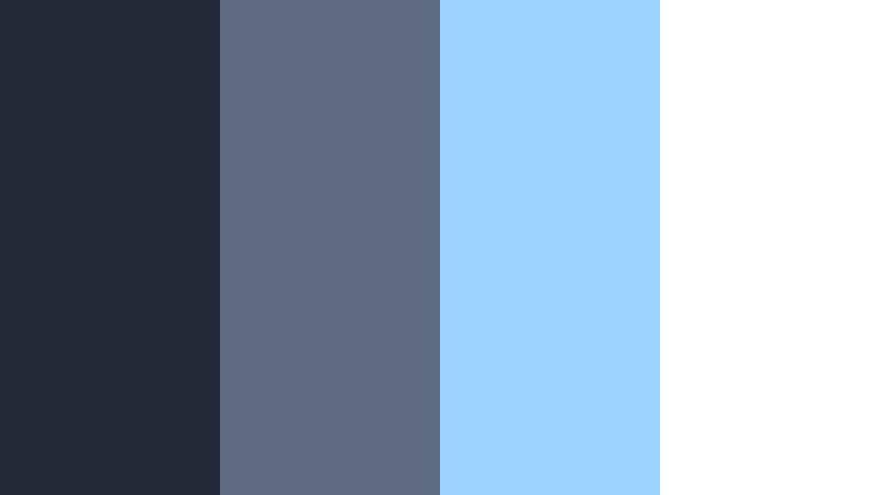 deep sea spotlight cool slate blue color palette with hex codes