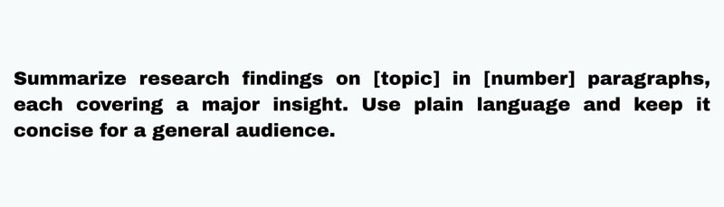 deepseek prompt template for research summarize
