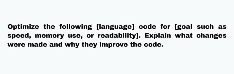 deepseek prompt template for optimizing code
