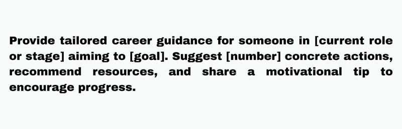 deepseek prompt template for career advice