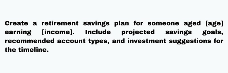 deepseek prompt template for retirement planning