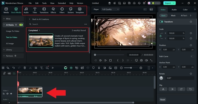 browse through filmora features
