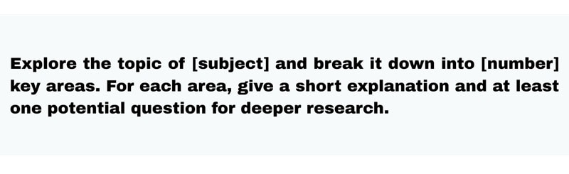 deepseek prompt template for exploring topic