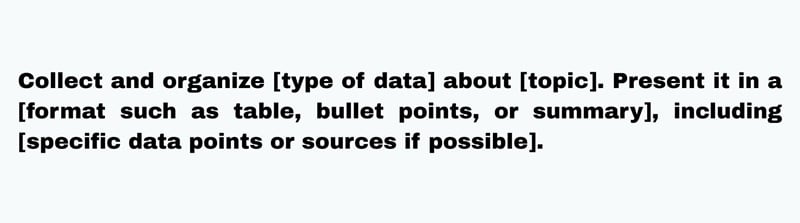 deepseek prompt template for data collection