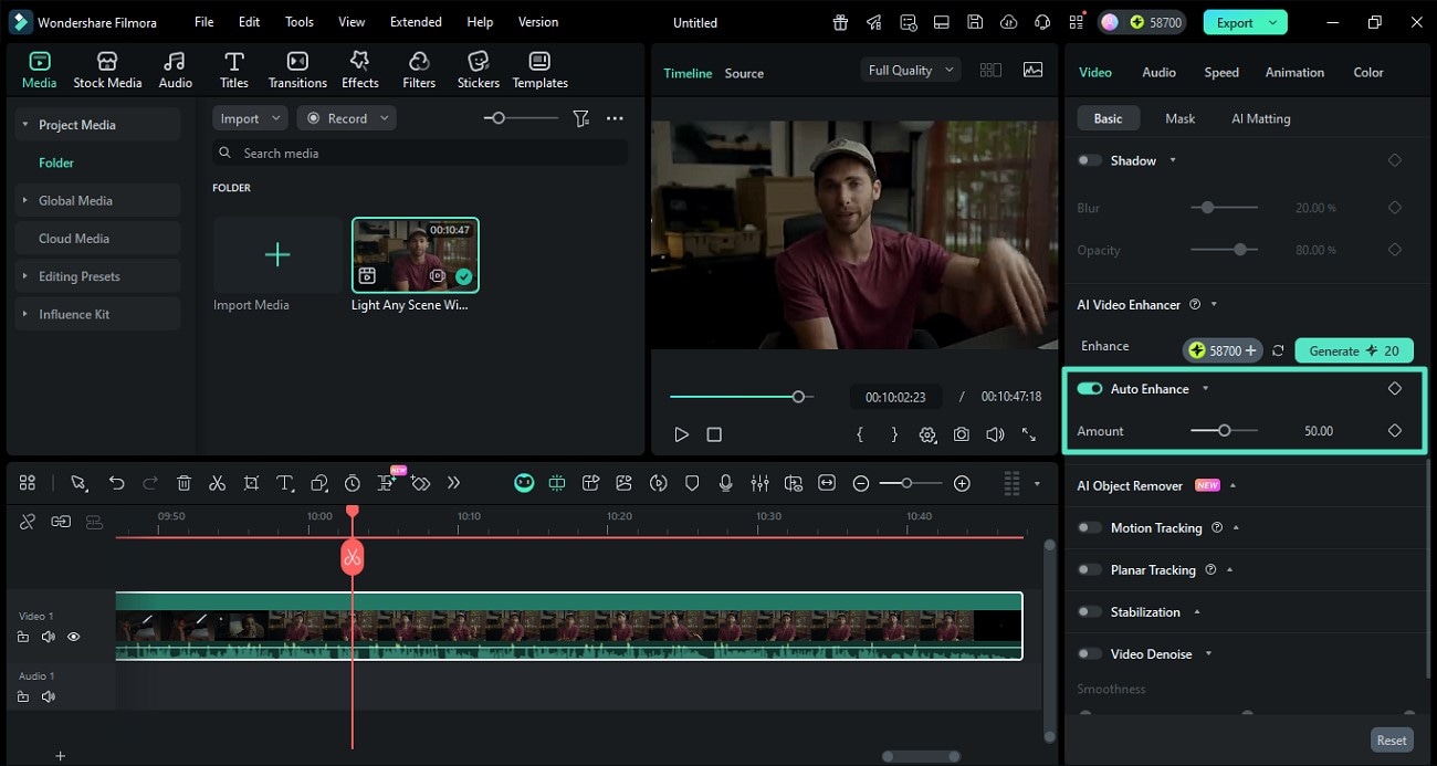 access auto enhance feature