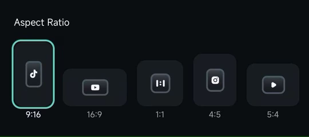 choose the ratio aspect you want
