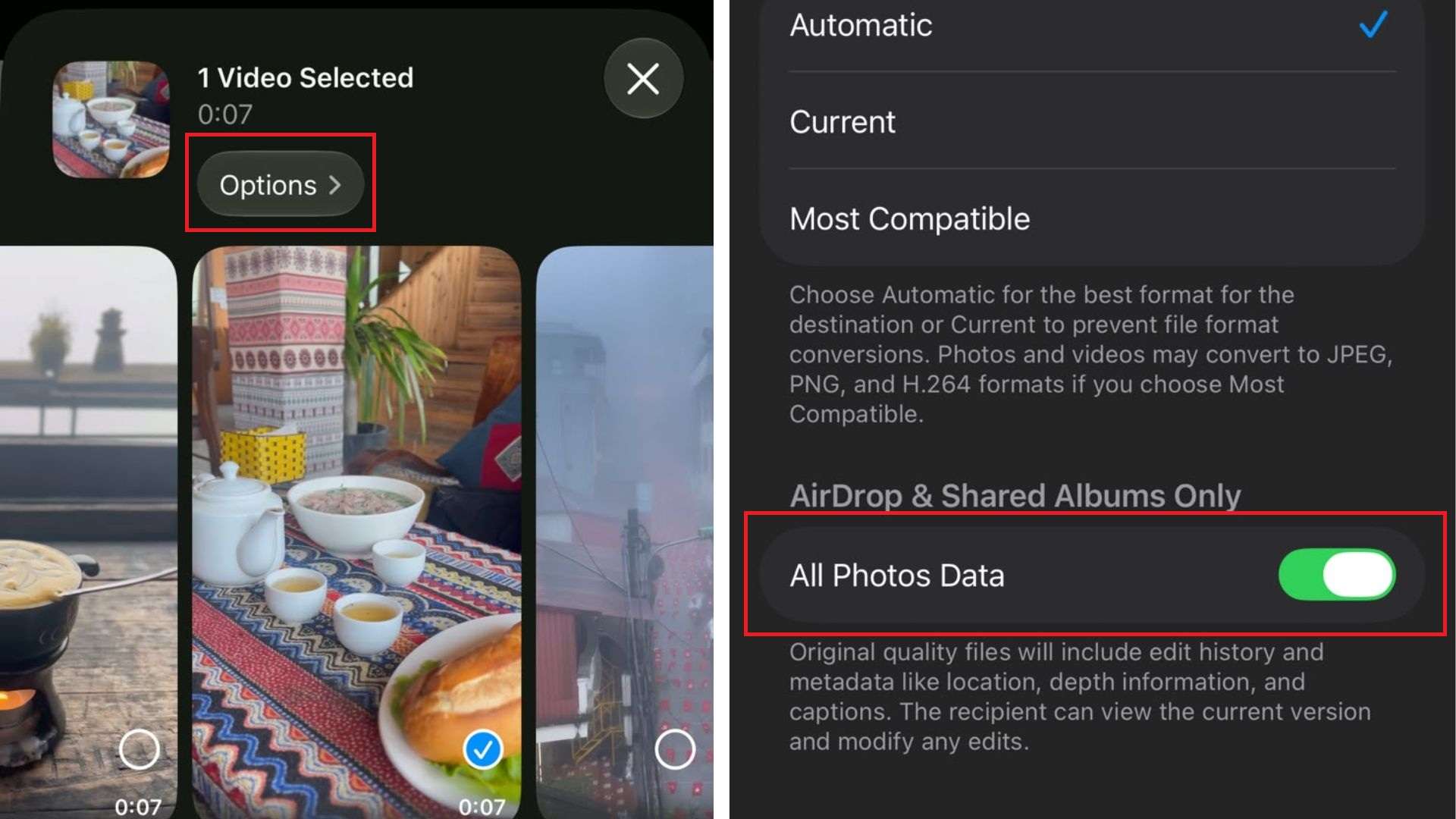 enable all photos data