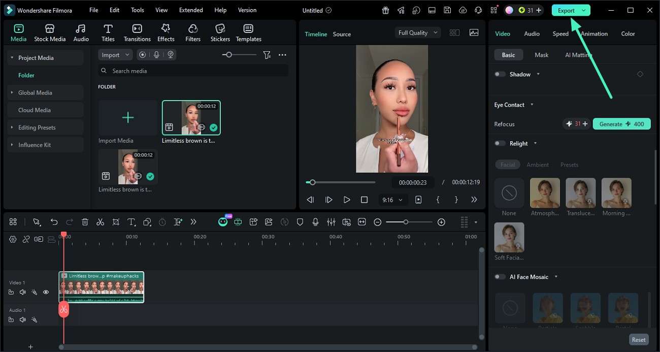 check and export video