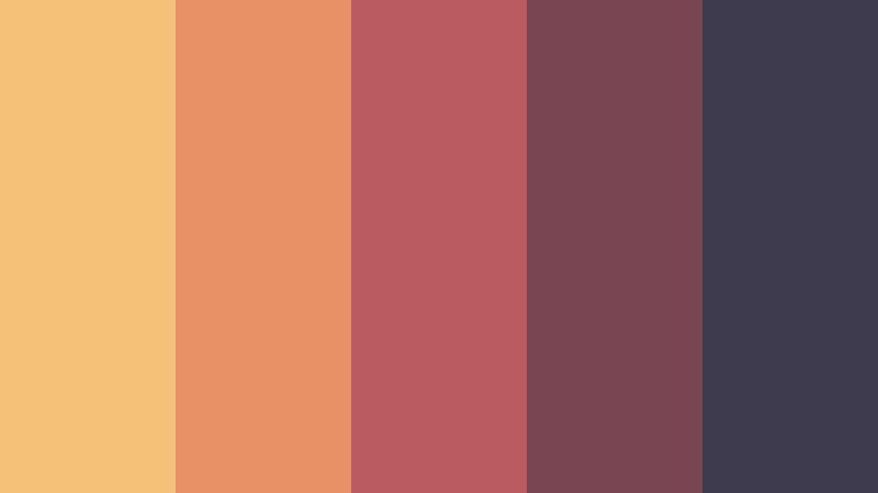 desert afterglow sunset color color palette with hex codes