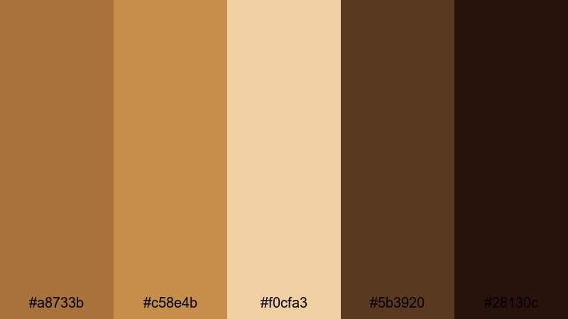 desert campfire glow dark tan color palette with hex codes
