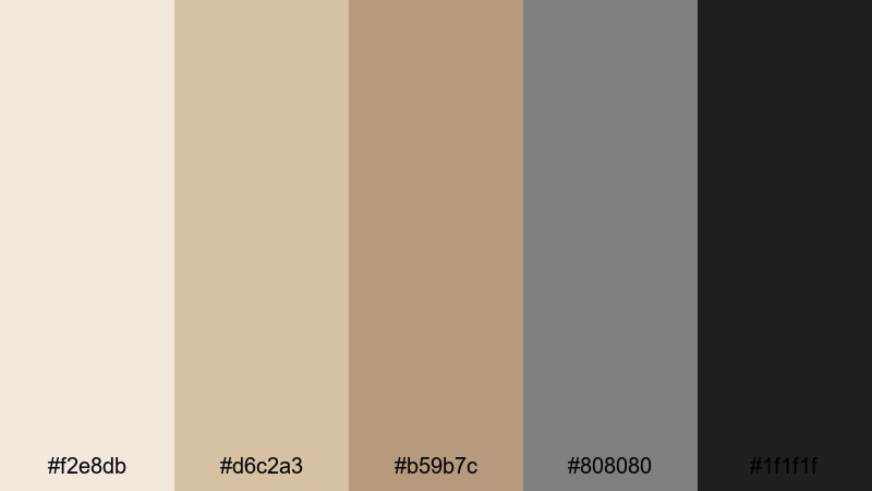 desert concrete balance beige sand color palette with hex codes
