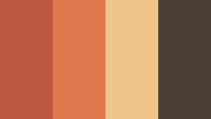 desert coral horizon rust coral color palette with hex codes