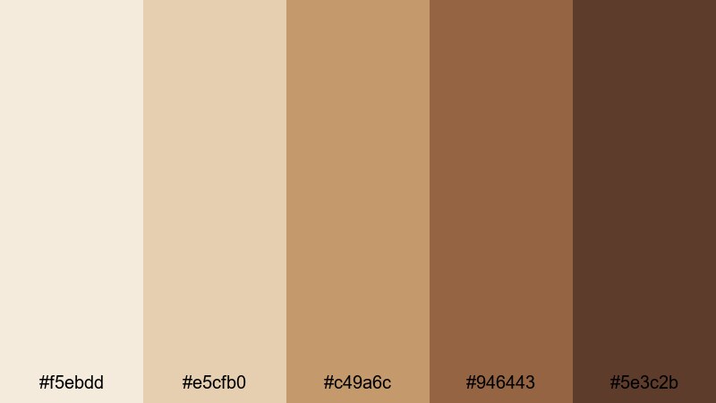 desert dune trail beige brown color palette with hex codes