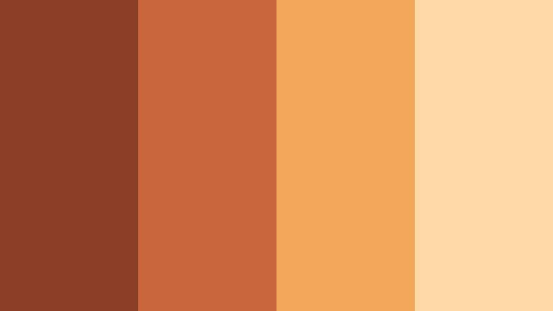 desert ember glow burnt cinnamon color palette with hex codes