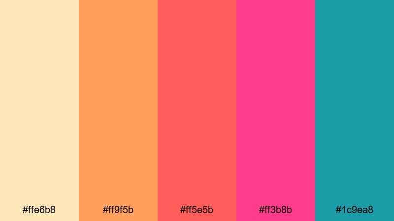 desert festival neon desert color palette with hex codes