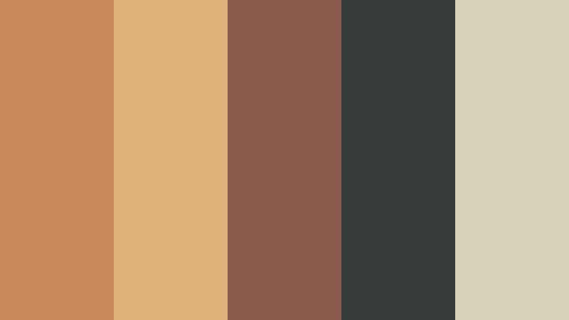 desert film negative film look color color palette with hex codes