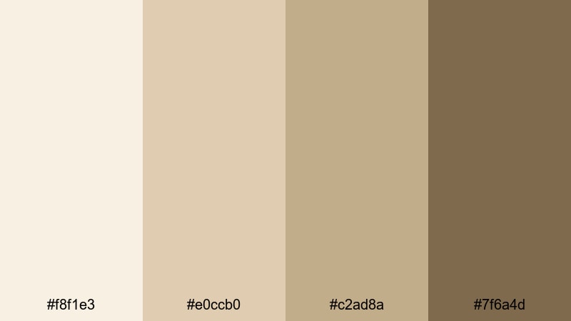 desert linen calm sand color palette with hex codes