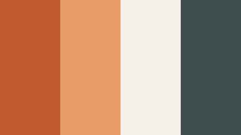 desert modern interface brick orange color palette with hex codes