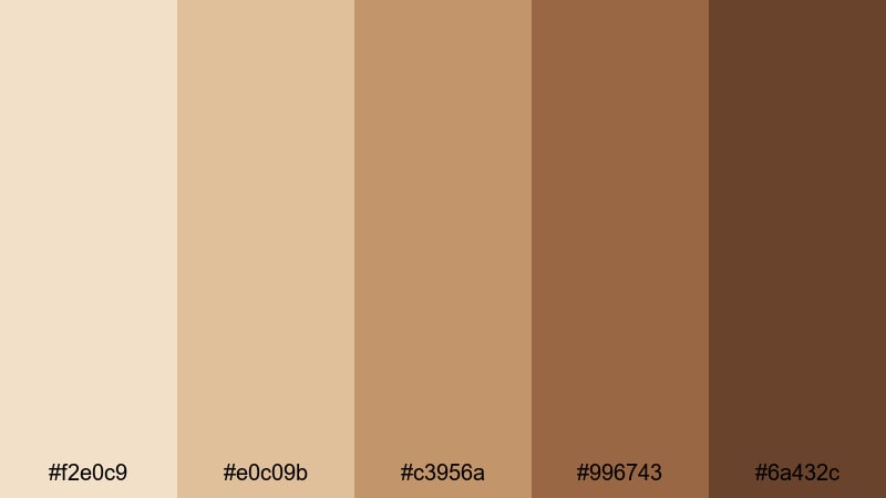 desert nomad fawn fawn color palette with hex codes