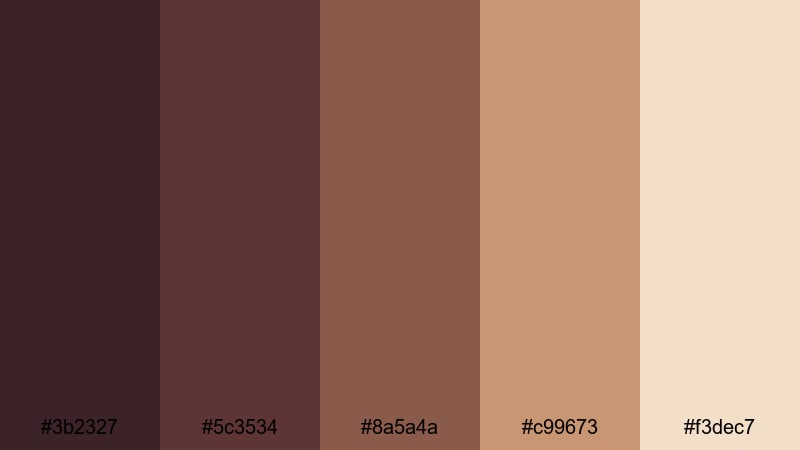 desert orchid dusk purple brown color palette with hex codes