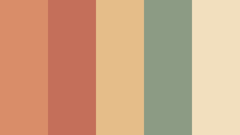 desert postcard polaroid color color palette with hex codes