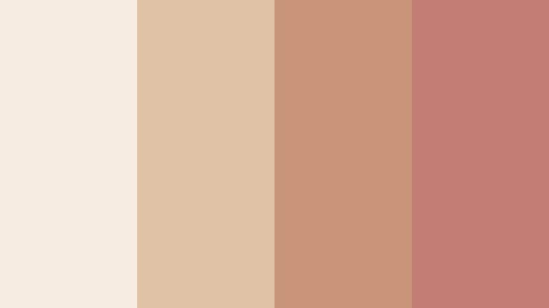desert rose whisper amber beige color palette with hex codes