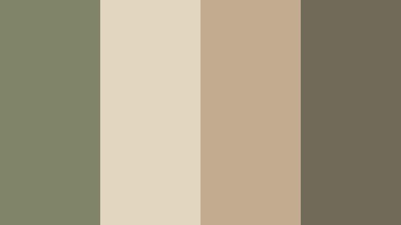 desert sage retreat dusty olive color palette with hex codes