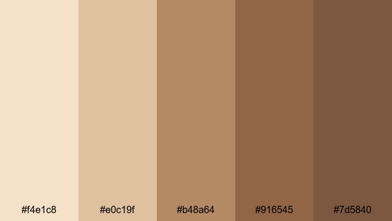 desert silk titles yellow beige color palette with hex codes