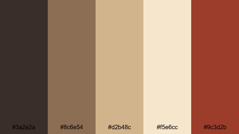 desert storm contrast earth color palette with hex codes
