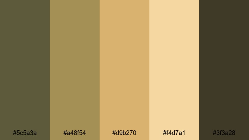 desert strike heat army color palette with hex codes