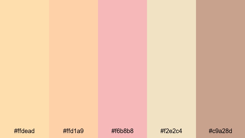 desert sunrise glow navajo white color palette with hex codes