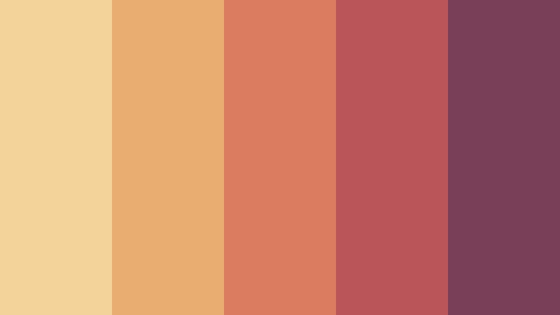 desert sunset analogous color color palette with hex codes