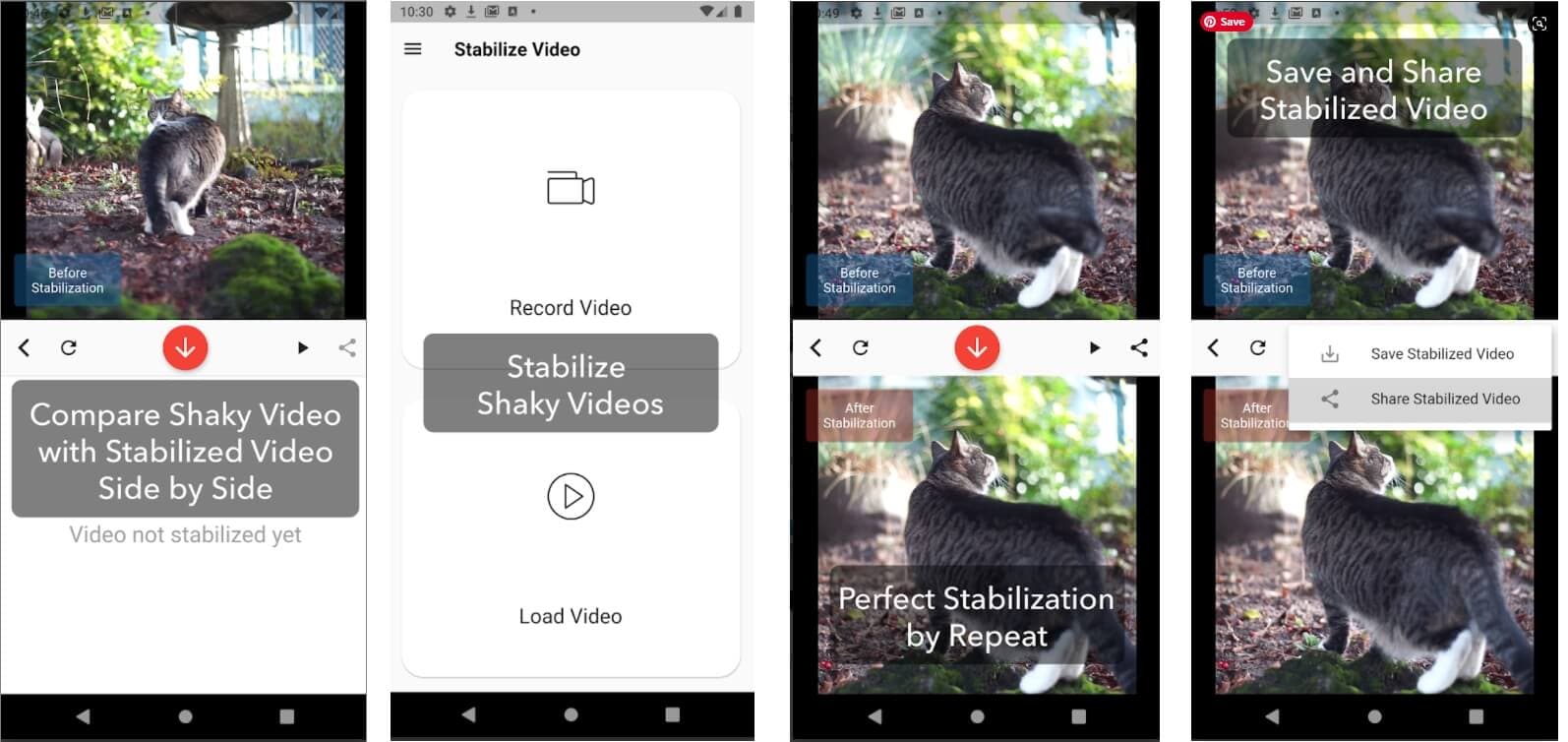 application stabilisateur vidéo deshake android