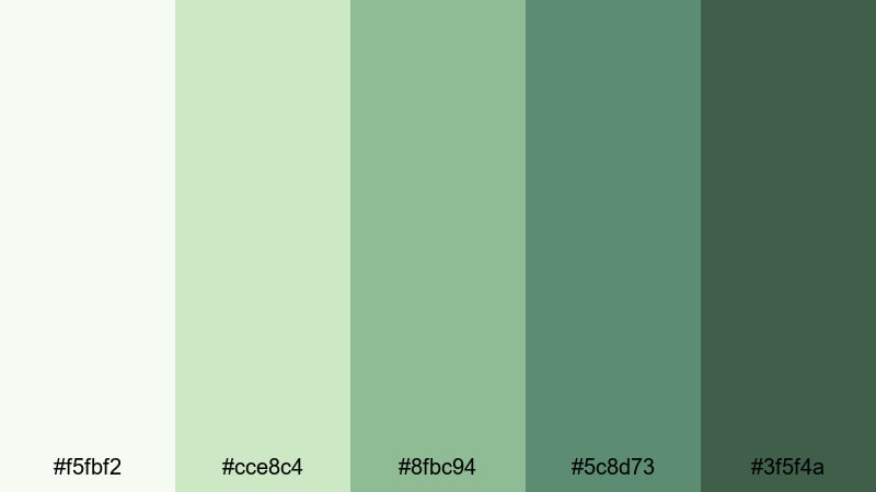 dewdrop meadow magic fairy garden color palette with hex codes