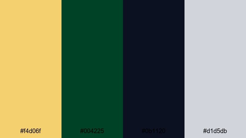digital luxe interface gold dark green color palette with hex codes