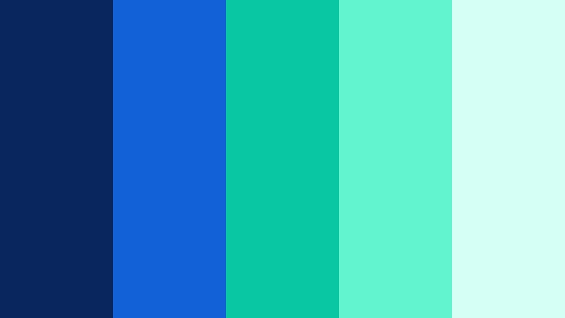 digital reef current cobalt and mint saas dashboard color color palette with hex codes