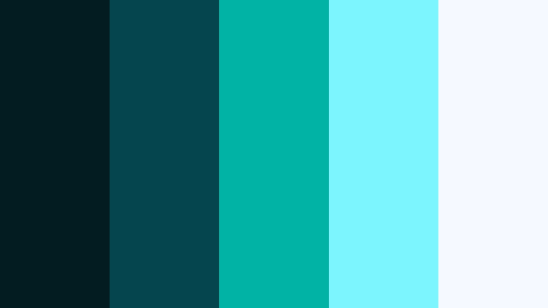 digital teal future midnight teal color palette with hex codes