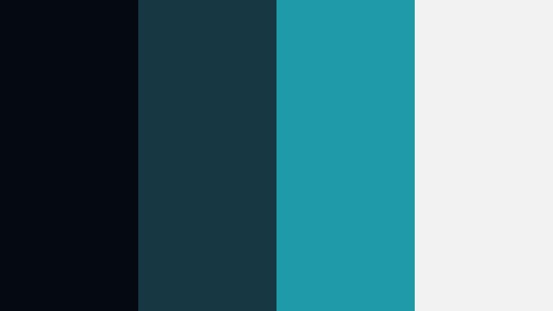 digital tide pulse low key cyan color palette with hex codes