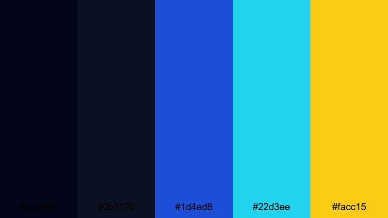 digital wave sapphire sapphire color palette with hex codes