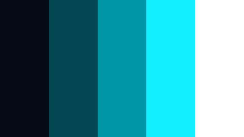 digital waveform teal dark scene cyan color palette with hex codes