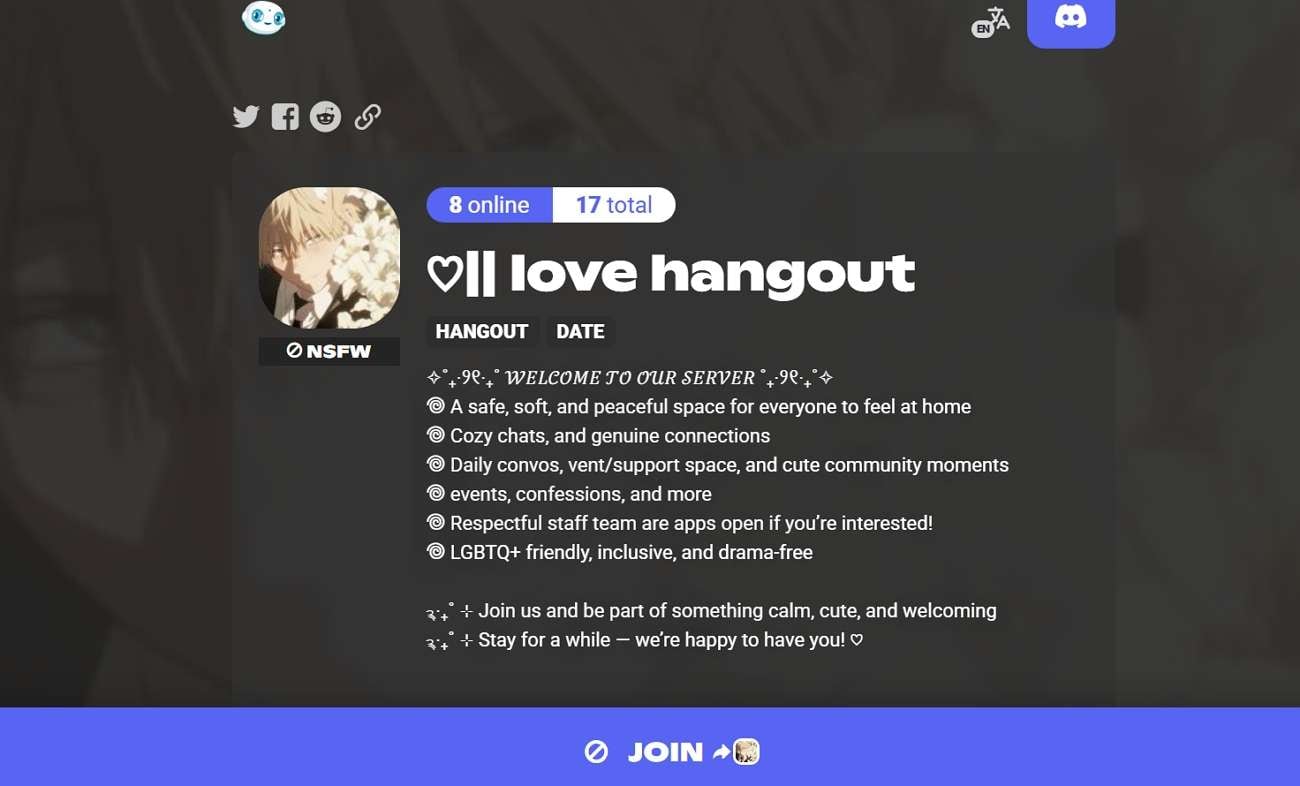 love hangout discord dating server