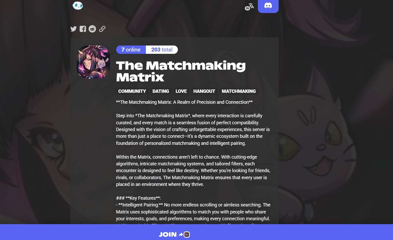 the matchmaking matrix dating chat
