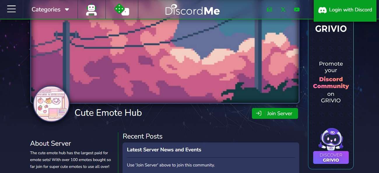 cute emoji hub server
